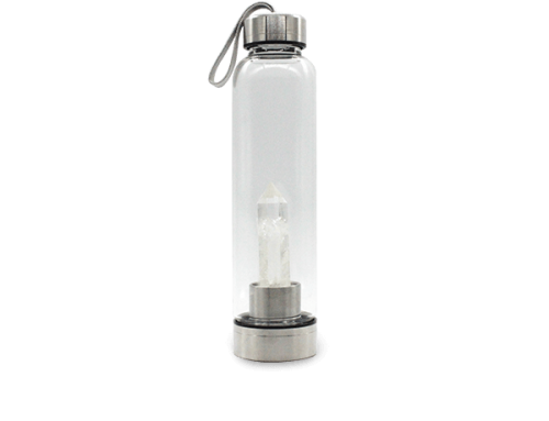 crystal glass water bottle